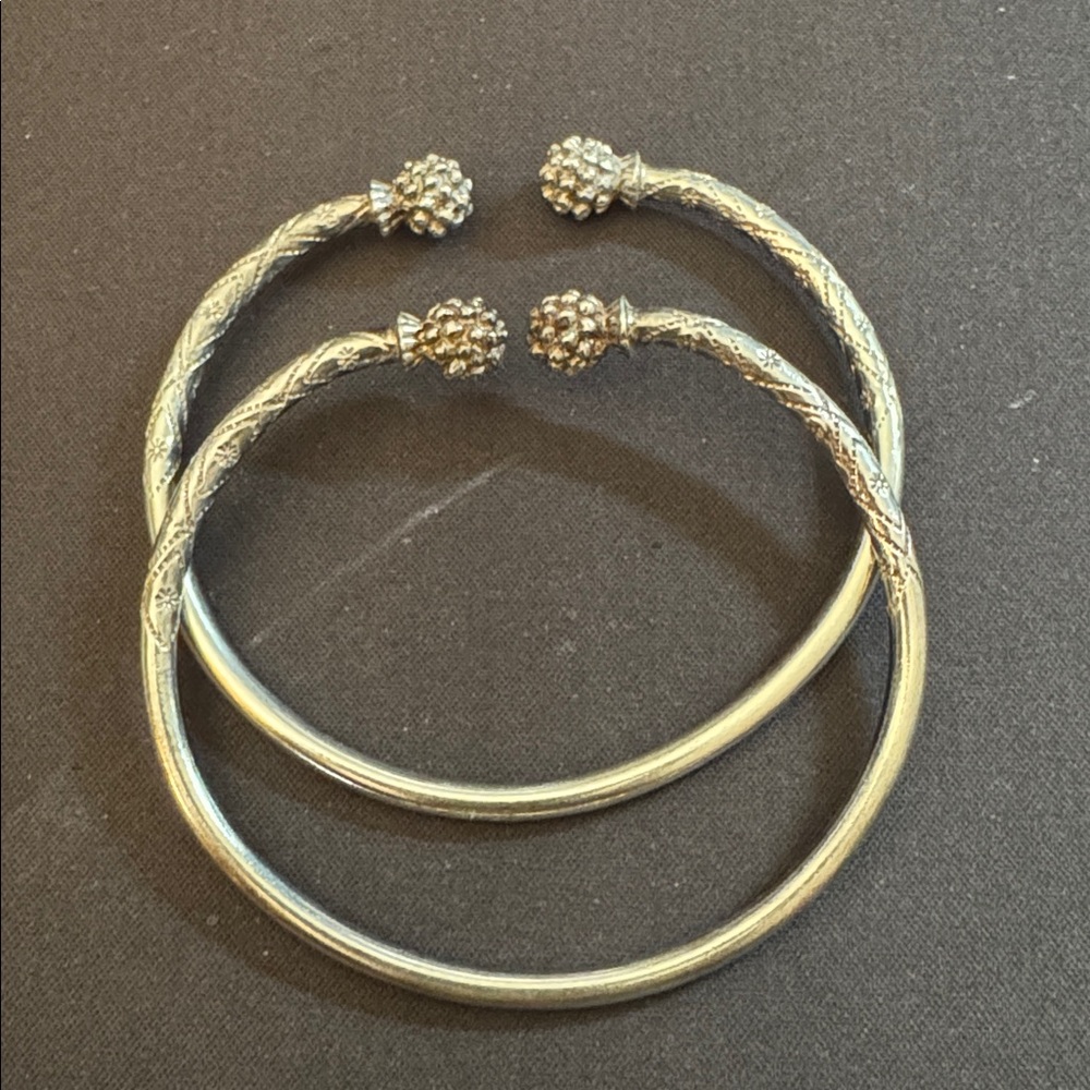 West Indian Silver Bangle Bracelet
